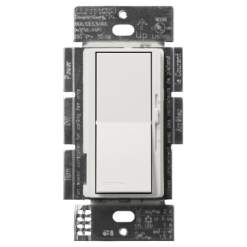 Lutron Diva Quiet Fan-Speed Control and Light Switch - Single Pole - Lunar Gray
