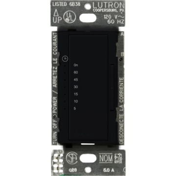 Lutron Maestro Countdown Timer - Multi-Location - Black