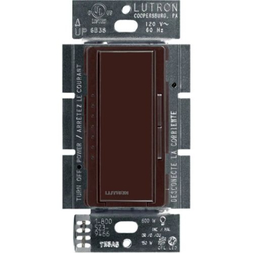 Lutron Maestro LED+ Dimmer - Single Pole / 3-Way / Multi-Location - Brown