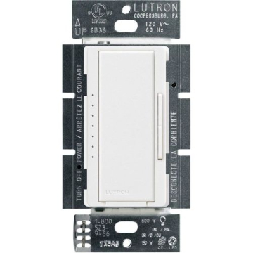 Lutron Maestro LED+ Dimmer - Single Pole / 3-Way / Multi-Location - Snow