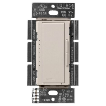 Lutron Maestro LED+ Dimmer - Single Pole / 3-Way / Multi-Location - Taupe