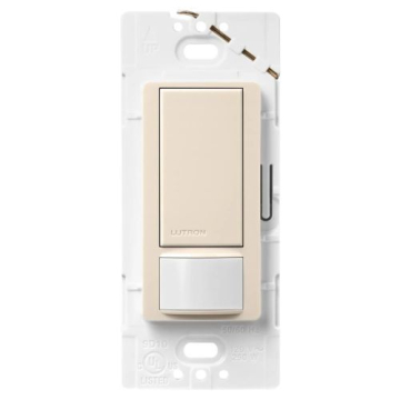 Lutron Maestro Vacancy Sensor Switch - Large Room / Fan - 120V - Light Almond