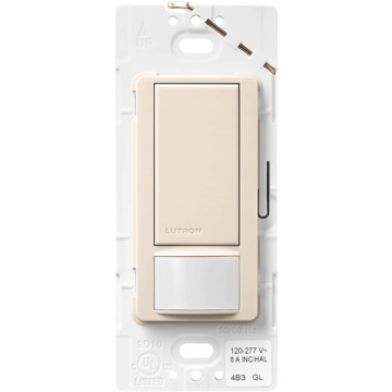 Lutron Maestro Occupancy Sensor Switch - 3-Way - 120-277V - Light Almond