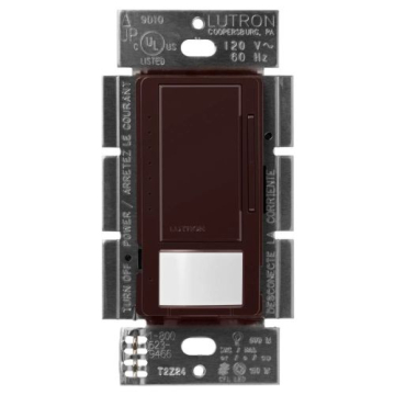 Lutron Maestro Vacancy Sensor LED+ Dimmer - Single Pole / Multi-Location - Brown