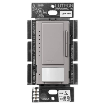 Lutron Maestro Vacancy Sensor LED+ Dimmer - Single Pole / Multi-Location - Gray