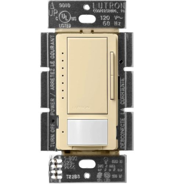 Lutron Maestro Vacancy Sensor LED+ Dimmer - Single Pole / Multi-Location - Ivory