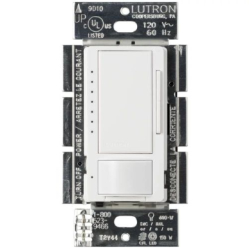 Lutron Maestro Vacancy Sensor LED+ Dimmer - Single Pole / Multi-Location - White