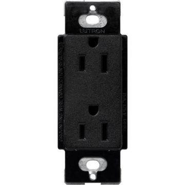 Lutron Claro 15A Receptacle - Midnight