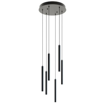 AFX Eli 6-Light Round Pendant - 3000K - 120-277V - Black