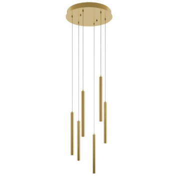 AFX Eli 6-Light Round Pendant - 3000K - 120-277V - Satin Brass