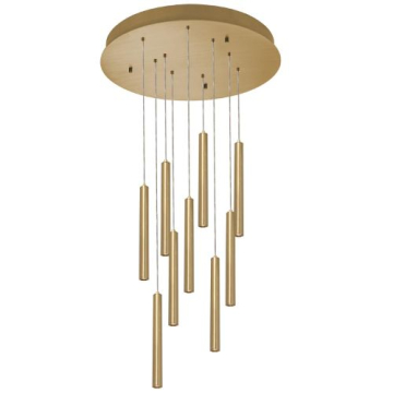 AFX Eli 9-Light Round Pendant - 3000K - 120-277V - Satin Brass