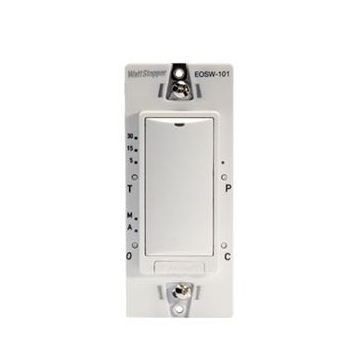 Wattstopper Single Relay RF Wall Switch - Without Neutral Wire - 120-277V - Black