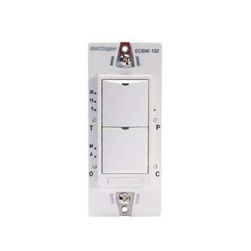 Wattstopper Dual Relay RF Wall Switch - Without Neutral Wire - 120-277V - Black