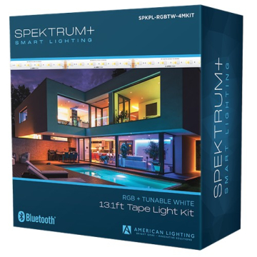 Trulux Spektrum+ RGB + CCT Tunable LED Tape Light Kit - Wet Location - 13.1' Reel - 27K-6K - 7W / Ft - 360 Lumens / Ft - 24V