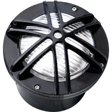 Dabmar 4W LED In-Ground Well Light w/ Star Grill - PAR36 Lamp - 3000K - 12V - Black