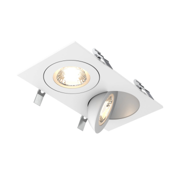 DALS Pivot Duo Flat LED Gimbal Downlight - 4" - 18W - CCT Selectable - White - 120V