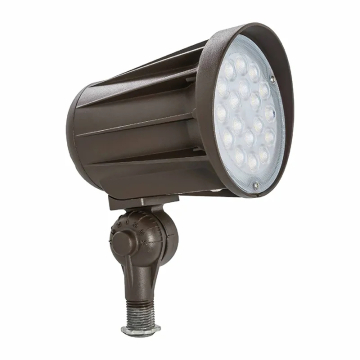 Westgate FLD2 LED Garden / Flag Bullet Flood Light - Knuckle Mount - 42W - 3000K - 5,200 Lumens - 120-277V - Bronze