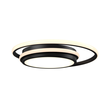 DALS Newton LED Flush Mount Ceiling Light - 24W - CCT Selectable - 120V - Black