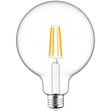 RAB 9W G40 LED Filament Lamp - Clear Lens - 3000K - 810 Lumens - 120V
