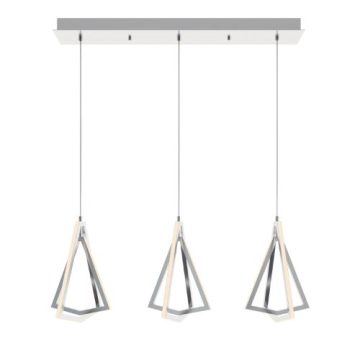 AFX Gianna 3-Light Linear LED Pendant - 3000K - 120V - Satin Nickel