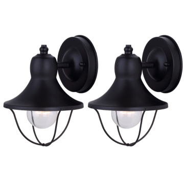 Canarm 1-Light Outdoor Lantern - 120V - Black - 2-Pack