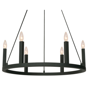 AFX Grace 6-Light Pendant - 120V - Black