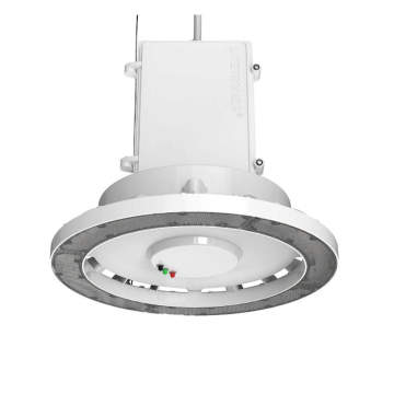 Litetronics Round LED High Bay - 4,000 Lumens - 30W - 5000K - Battery Backup - 120-480V