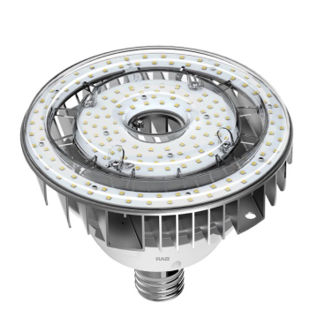 RAB 80W LED HID High Bay Retrofit Lamp - EX39 Base - 5000K - 10,800 Lumens - 120-277V