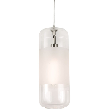 AFX Hermosa 6" Pendant - 120V - Satin Nickel / Clear Glass
