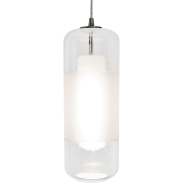 AFX Hermosa 6" LED Pendant - 3000K - 120V - Satin Nickel / Clear Glass
