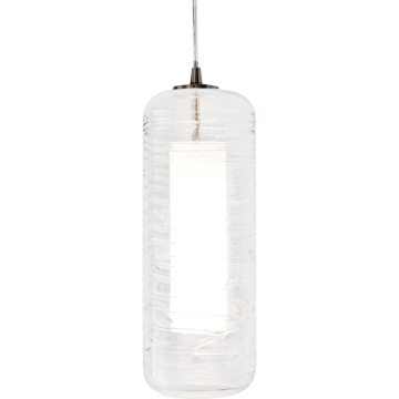 AFX Hermosa 6" LED Pendant - 10W - 4000K - 120V - Satin Nickel / Clear Swirl