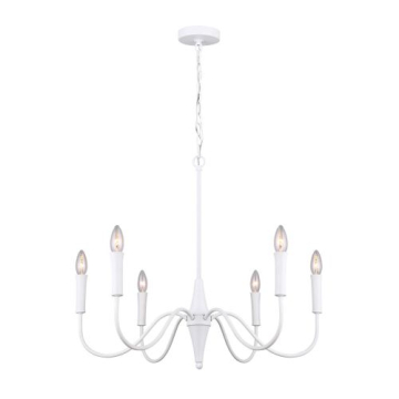 Canarm Brielle 6-Light Chandelier - 120V - Matte White