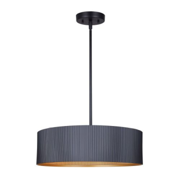 Canarm Rexton 3-Light Chandelier - 120V - Black