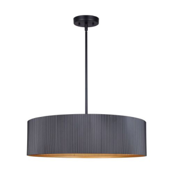 Canarm Rexton 3-Light Chandelier - 120V - Black