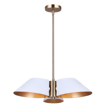 Canarm Daxton 3-Light Chandelier - 120V - White / Gold