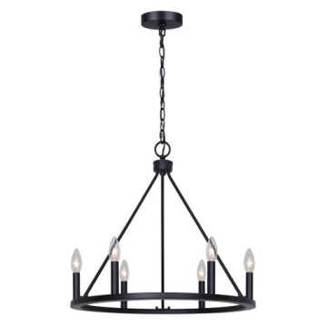 Canarm Mara 6-Light Chandelier - 120V - Black