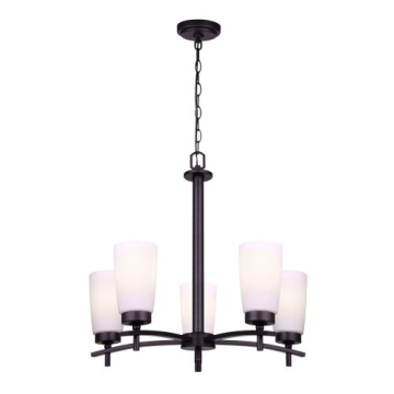 Canarm Portia 5-Light Chandelier - 120V - Matte Black
