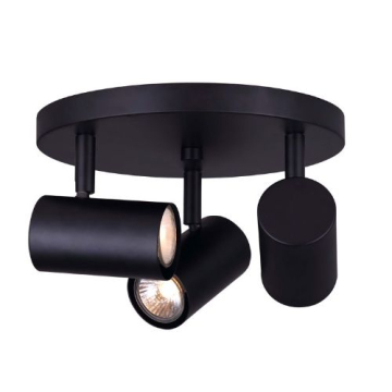 Canarm Marena 3-Head Fixed Track Light - 120V - Black