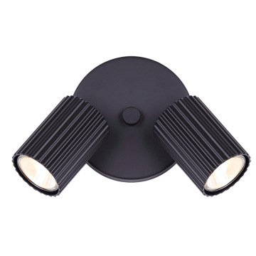 Canarm Rexton 2-Head Fixed Track Light - 120V - Black