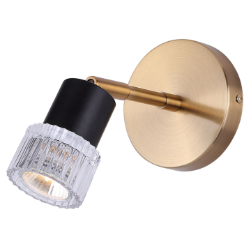 Canarm Elsee Single Head Fixed Track Light - 120V - Black / Gold