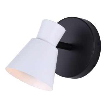 Canarm Radley Single Head Fixed Track Light - 120V - Black / White