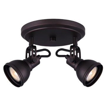 Canarm Polo 2-Head Fixed Track Light - 120V - Oil Rubbed Bronze