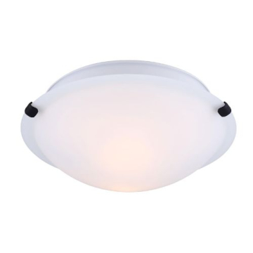 Canarm 2-Light Clip Flush Mount - Opal Glass - 120V - Black