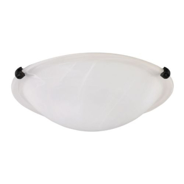 Canarm 2-Light Clip Flush Mount - Alabaster Glass - 120V - Black