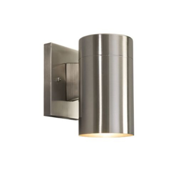 Canarm Night Sky 1-Light Outdoor Cylinder Sconce - 120V - Brushed Nickel