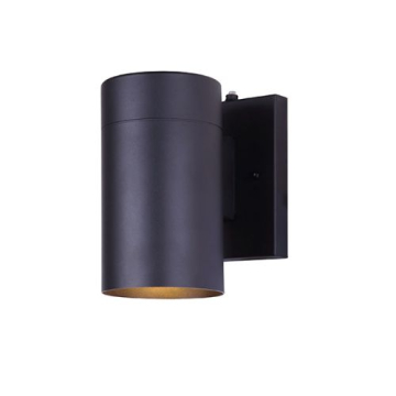 Canarm Dawn 1-Light Outdoor Cylinder Sconce - 120V - Black