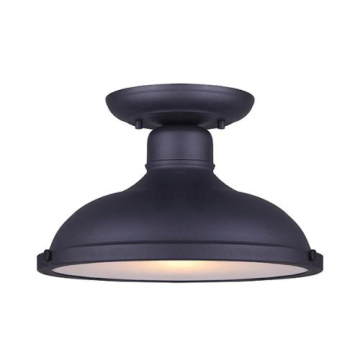 Canarm Marcella 1-Light Outdoor Semi-Flush Mount - 120V - Black
