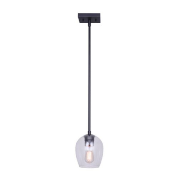 Canarm Cain 1-Light Pendant - 120V - Black