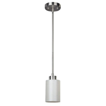 Canarm Margo 1-Light Rod Pendant - 120V - Brushed Pewter