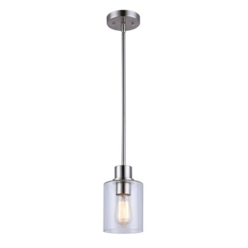 Canarm Portland 1-Light Pendant - 120V - Brushed Nickel